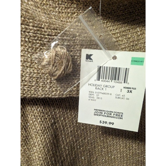 NWT Jocelyn Smith Ladies' Tan 3XL Sweater Cowl - Picture 5 of 6